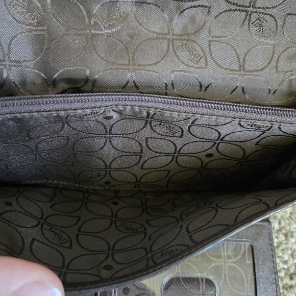 Vintage Fossil Dark Brown Leather Wallet - Picture 7 of 8